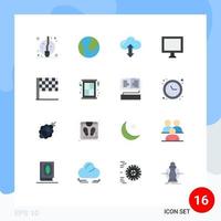 paquete de iconos de vector de stock de 16 signos y símbolos de línea para ventana navidad hasta pantalla de deportes paquete editable de elementos de diseño de vector creativo