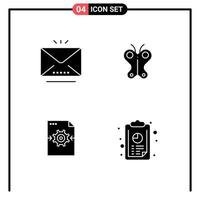 Set of Modern UI Icons Symbols Signs for email gear open easter arrow Editable Vector Design Elements