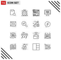 16 Creative Icons Modern Signs and Symbols of information ddos rack data studio Editable Vector Design Elements