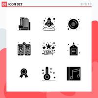 9 Creative Icons Modern Signs and Symbols of percentage discount computer mobile development Editable Vector Design Elements