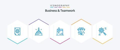 Business And Teamwork 25 Blue icon pack including jewelry. diamond. technology. business. technology vector