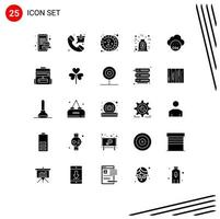 Pictogram Set of 25 Simple Solid Glyphs of carbone dioxide deal shopping contract agreement Editable Vector Design Elements