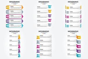 use este conjunto de infografías de ilustración vectorial en sus materiales publicitarios. como folletos. volantes y revistas. vector