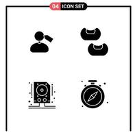 Solid Glyph concept for Websites Mobile and Apps tag storage work data stop Editable Vector Design Elements