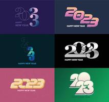 Big Set of 2023 Happy New Year logo text design 2023 number design template vector