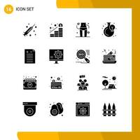 16 Creative Icons Modern Signs and Symbols of test comparison waist progress flask Editable Vector Design Elements