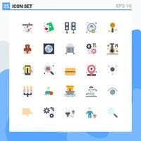 Set of 25 Modern UI Icons Symbols Signs for gdpr compliance love security speaker Editable Vector Design Elements