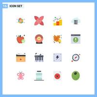 16 Creative Icons Modern Signs and Symbols of apple data analytics computing cloud Editable Pack of Creative Vector Design Elements