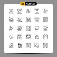 25 Creative Icons Modern Signs and Symbols of industrial construction premium present event Editable Vector Design Elements