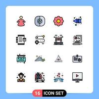 16 Creative Icons Modern Signs and Symbols of device develop pot coding rewind Editable Creative Vector Design Elements