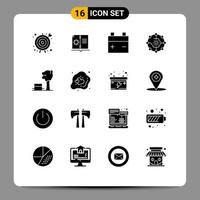 16 Creative Icons Modern Signs and Symbols of nature share battery network computing share Editable Vector Design Elements