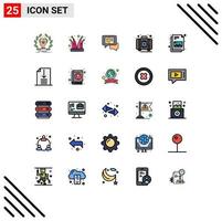 Set of 25 Modern UI Icons Symbols Signs for kit emergency joker aid popup Editable Vector Design Elements