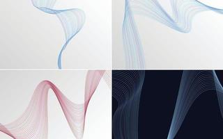 modern wave curve abstract presentation background Pack vector