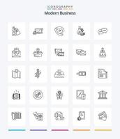 Creative Modern Business 25 OutLine icon pack  Such As gold. business. login. bank. support vector