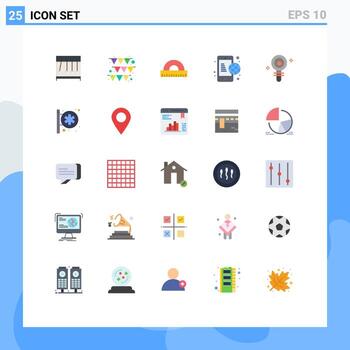 Modern Set of 25 Flat Colors and symbols such as cell biochemistry drawing internet communication Editable Vector Design Elements