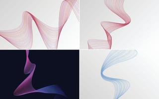 Collection of geometric minimal lines pattern set vector