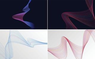 modern wave curve abstract presentation background Pack vector