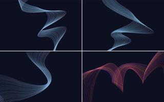 modern wave curve abstract presentation background Pack vector