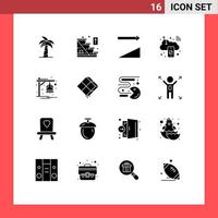 16 iconos creativos, signos y símbolos modernos de c, escaleras digitales en la nube, clasificación comercial, elementos de diseño vectorial editables vector