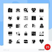 25 Creative Icons Modern Signs and Symbols of event calendar property mother love Editable Vector Design Elements