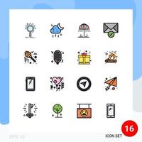 paquete de iconos de vectores de stock de 16 signos y símbolos de línea para verificación de tarros clima enviado elementos de diseño de vectores creativos editables de primavera