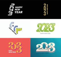 gran conjunto de 2023 feliz año nuevo diseño de texto de logotipo plantilla de diseño de número 2023 vector