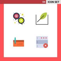 4 Thematic Vector Flat Icons and Editable Symbols of answer bank survey tree finance Editable Vector Design Elements