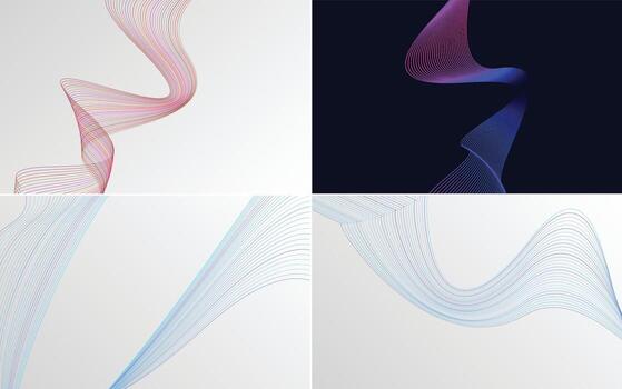 modern wave curve abstract presentation background Pack vector