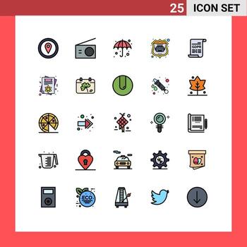25 Creative Icons Modern Signs and Symbols of gdpr consent beach web internet bot Editable Vector Design Elements