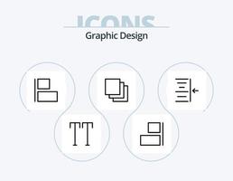 paquete de iconos de línea de diseño 5 diseño de iconos. . alinear. vector