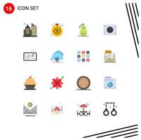 Pictogram Set of 16 Simple Flat Colors of strategy photo fraud frame russia Editable Pack of Creative Vector Design Elements