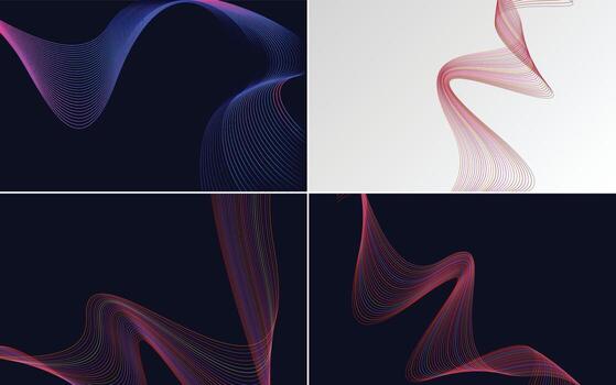 modern wave curve abstract presentation background Pack vector