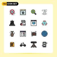 16 iconos creativos signos y símbolos modernos de boya náutica en elementos de diseño de vectores creativos editables en caliente actualizados