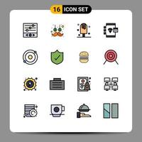 paquete de iconos de vectores de stock de 16 signos y símbolos de línea para el desarrollo de codificación navegador frío elementos de diseño de vectores creativos editables dulces