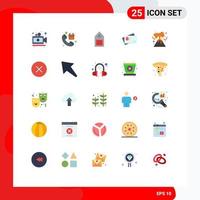 conjunto de 25 iconos de ui modernos símbolos signos para elementos de diseño vectorial editables de etiqueta de huevo ecológico de pascua nuclear vector