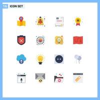 16 Creative Icons Modern Signs and Symbols of shield quality contract quality assurance certificate Editable Pack of Creative Vector Design Elements