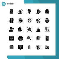 25 iconos creativos signos y símbolos modernos de energía de poder pronóstico del tiempo de golf elementos de diseño vectorial editables vector