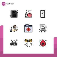 9 Creative Icons Modern Signs and Symbols of alert build strike building huawei Editable Vector Design Elements