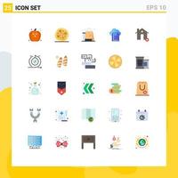 Set of 25 Modern UI Icons Symbols Signs for clear buildings new computing file Editable Vector Design Elements