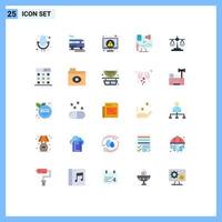 25 Creative Icons Modern Signs and Symbols of law copyright computer content data error Editable Vector Design Elements