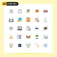 Universal Icon Symbols Group of 25 Modern Flat Colors of on study ecology chemistry atoms Editable Vector Design Elements