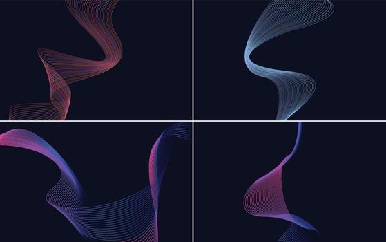 colección de conjunto de patrones de líneas mínimas geométricas vector