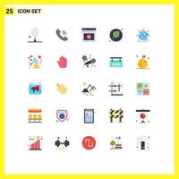 25 Creative Icons Modern Signs and Symbols of global school internet leaf error Editable Vector Design Elements