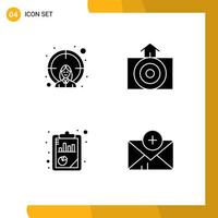 Modern Set of Solid Glyphs Pictograph of employee report goal nature seo analysis Editable Vector Design Elements