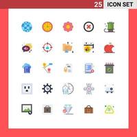 Universal Icon Symbols Group of 25 Modern Flat Colors of present gift pot christmas ui Editable Vector Design Elements