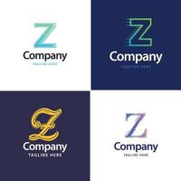 Letter Z Big Logo Pack Design Creative Modern logos design for your business vector