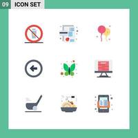 9 Creative Icons Modern Signs and Symbols of left user debit button nature Editable Vector Design Elements