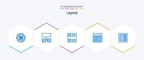 Layout 25 Blue icon pack including . layout. layout. i frame. website vector