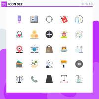 Set of 25 Modern UI Icons Symbols Signs for income business circle waste gas Editable Vector Design Elements