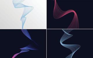 Collection of geometric minimal lines pattern set vector